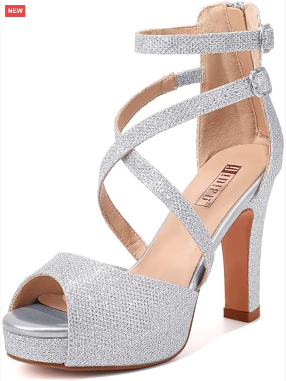 Platform Heels Strappy Chunky Peep Toe High Heels For Women Wedding Prom